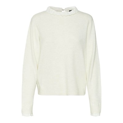 Pull fine maille, col broderie anglaise VERO MODA