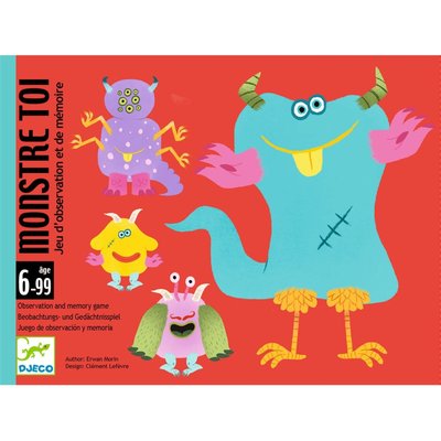 Jeu d'observation et de mémoire - Monstre toi DJECO