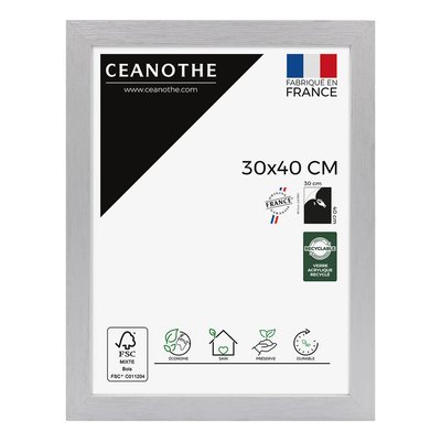 Cadre Photo 30x40 Cm Blanc Bois Reconstitué Fsc KARMA CEANOTHE