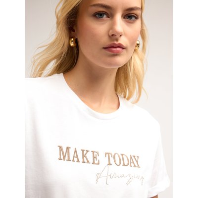 T-shirt boxy en jersey de coton MOTIVI