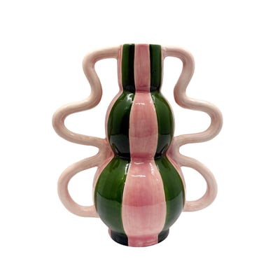 Vase Pop vert rose 20   - POP TABLE PASSION