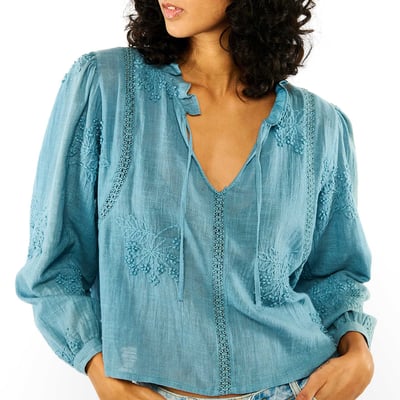 Blouse en coton brodé TERESA WILD