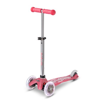 Trottinette enfant Mini Micro Deluxe Glitter Rose LED MICRO MOBILITY