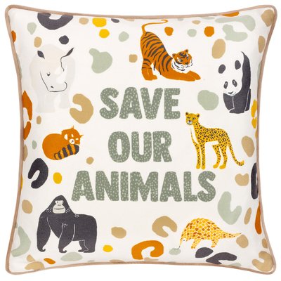 Wildlife Save Our Animals Cushion LITTLE FURN