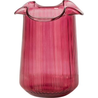 Vase cylindre ondulé en verre RECOLLECTION