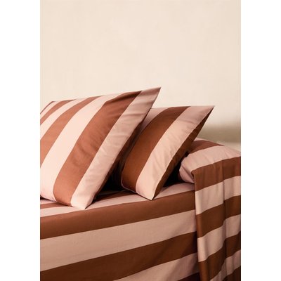Deux taies d’oreiller percale de coton rayures 60x60 cm MANGO HOME