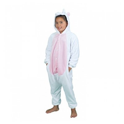 Kigurumi deguisement Licorne blanche et rose 7-9ans PARTY PRO