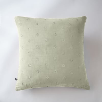 Taie d'oreiller Gaze Coton 60 x 60 cm Gaia Bohos Safran EDEN