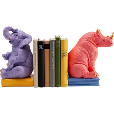 Serre-livres éléphant et rhinocéros KARE DESIGN