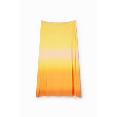 Desigual - Jupe midi nuisette dégradé DESIGUAL
