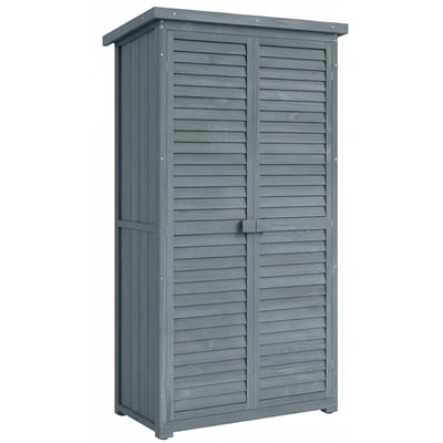 Abri de jardin Bois de sapin Gris OUTSUNNY
