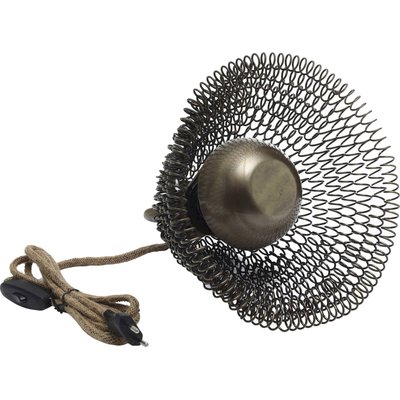 lampe spirale métal doré vieilli design élégant avec cordon RECOLLECTION