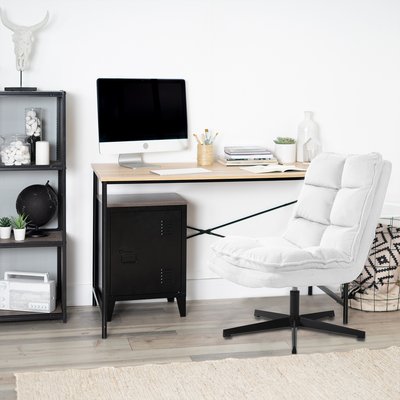 Chaise de bureau rotatif hauteur non réglable sans accoudoirs, AESTONOFFICE MEUBLES COSY