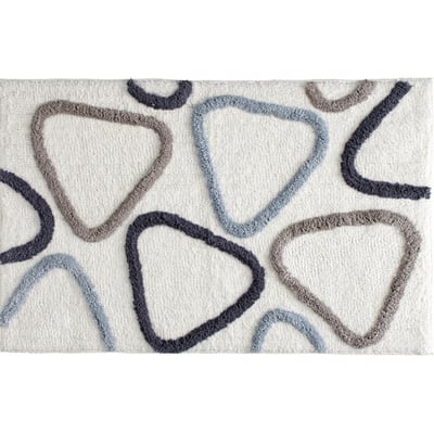 Tapis de bain triangle en coton tufté ASTER GUY LEVASSEUR