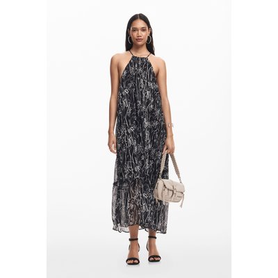 Desigual - Robe dos nu illustrations fleurs DESIGUAL