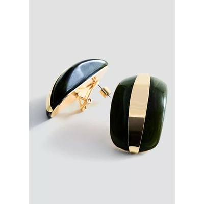 Boucles d’oreilles résine détail métallique MANGO