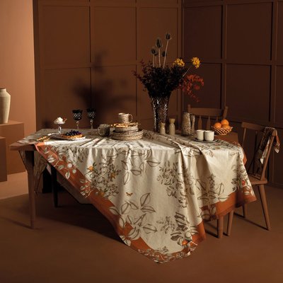 Nappe métis lin & coton lavé MANDARINES GARNIER-THIEBAUT