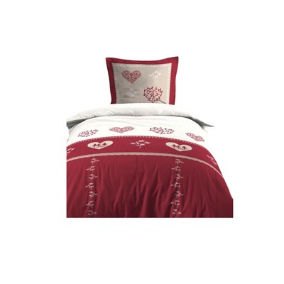 Housse de couette + taie Coeur de montagne mondane EDEN