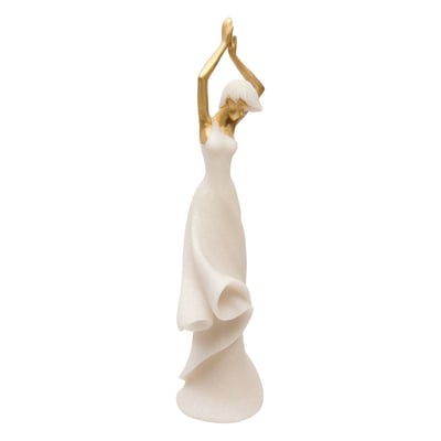 Femme dansante déco Casey H.35cm blanc ATMOSPHERA