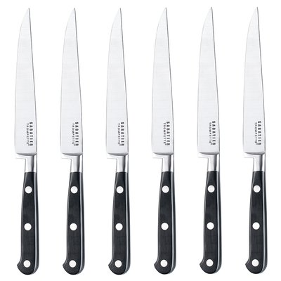 Coffret 6 couteaux steak lame lisse - SABATIER TROMPETTE RICHARDSON SHEFFIELD