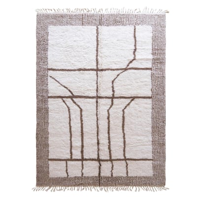 Tapis berbère décoratif aux lignes graphiques en laine 245 x 352 cm AFK LIVING