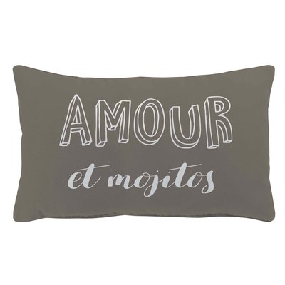 Coussin déhoussable Pacifique Mojitos Taupe DOUCEUR D'INTÉRIEUR