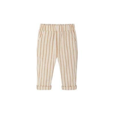 Pantalon rayé effet lin VERTBAUDET