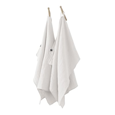 Lot de 2 essuie-mains Gaze de coton 50 x 70 cm lie de vin EDEN