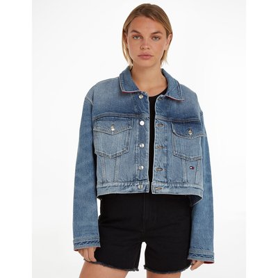 Jeansjacke, gerade kurze Form TOMMY HILFIGER
