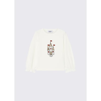 T-shirt a manches longues avec imprimé LIU JO