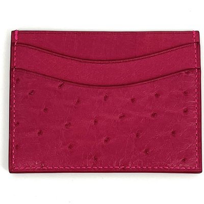 Porte-cartes en cuir d'autruche français OMB édition Haute-couture OH MY BAG