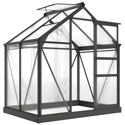 Serre Polycarbonate Gris, Transparent OUTSUNNY