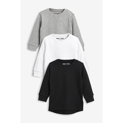 T-Shirts texturés à manches longues, lot de 3 NEXT