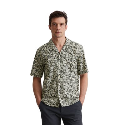 Chemise à manches courtes regular en lin et en coton bio MARC O'POLO