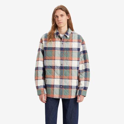 Veste coupe droite long à carreaux LEVI'S
