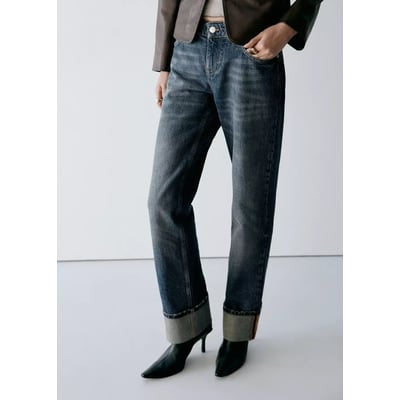 Jean droit à revers MANGO