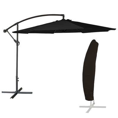 Parasol déporté avec housse, rond, Ø3m, OAHU HAPPY GARDEN
