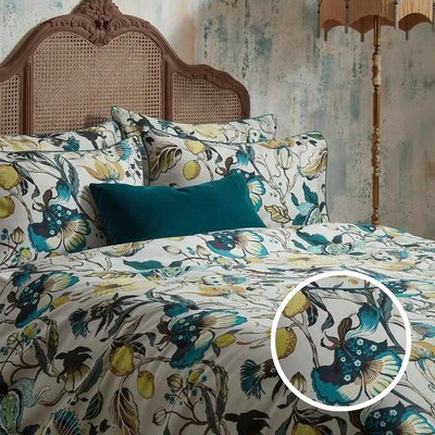 Morton Timeless Floral 200 Thread Count Cotton Sateen Duvet Cover & Pillow EW BY EDINBURGH WEAVERS
