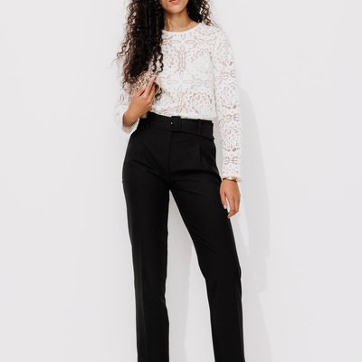 Pantalon carotte noir femme 2025