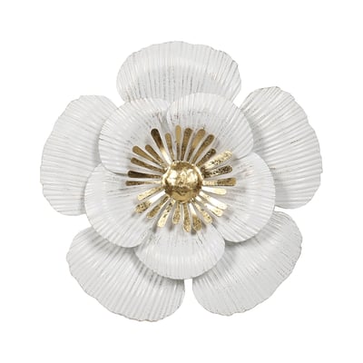 Déco murale métal fleur 25cm EMDE