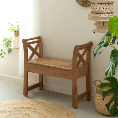 Petit banc en bois d'acacia  ISOLDE MADE IN MEUBLES 