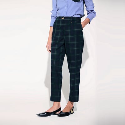 Pantalon chinos à carreaux LOLA CASADEMUNT