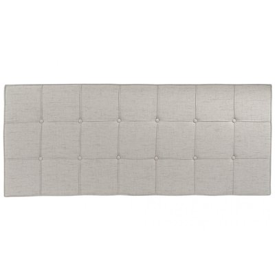 Tête de Lit Capitonnée Carrés Polyester Gris Clair - 160cm WADIGA