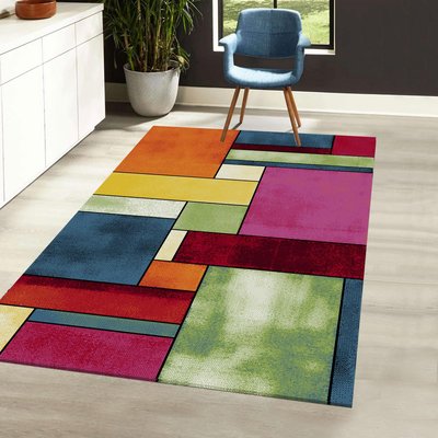 Tapis salon et chambre tissé motif géométrique GEOME UN AMOUR DE TAPIS
