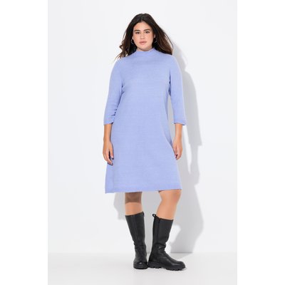Robe en maille, manches 3/4 et col montant ULLA POPKEN