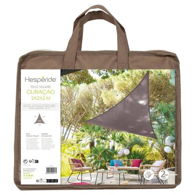 Voile d'ombrage triangulaire CURACAO HESPERIDE
