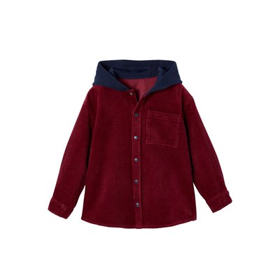 Chemise en velours capuche molleton VERTBAUDET