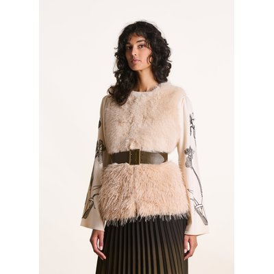 Manteau court sans manches effet patchwork LA FEE MARABOUTEE