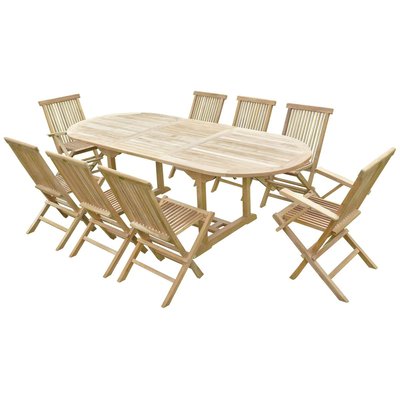 Ensemble de jardin en teck premium MILANA 6 chaises 2 fauteuils JENAE TECK'LINE
