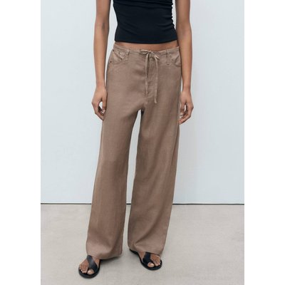Pantalon wideleg lin MANGO